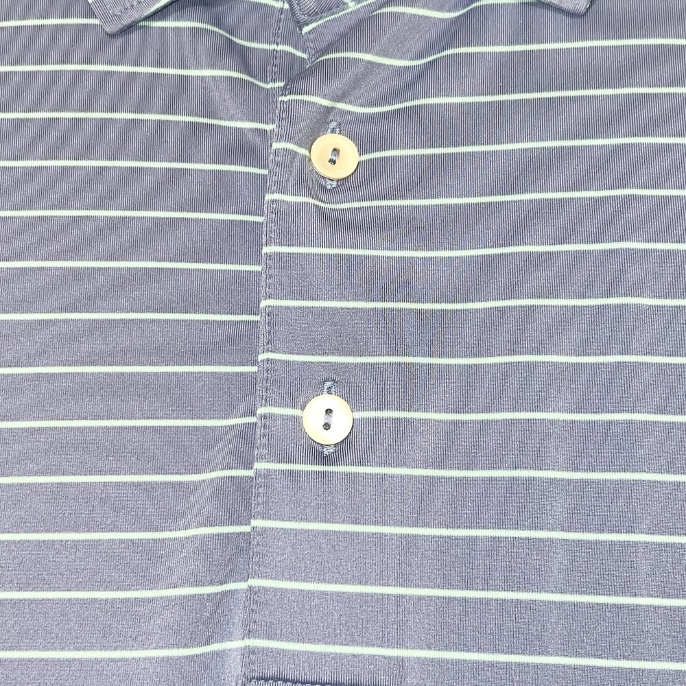 Peter Millar Summer Comfort Polo Shirt Mens XL Golf Stretch Lightweight Blue - Picture 6 of 8